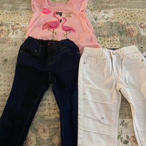 Girls size 3T Star Ride White Jeans & Children's